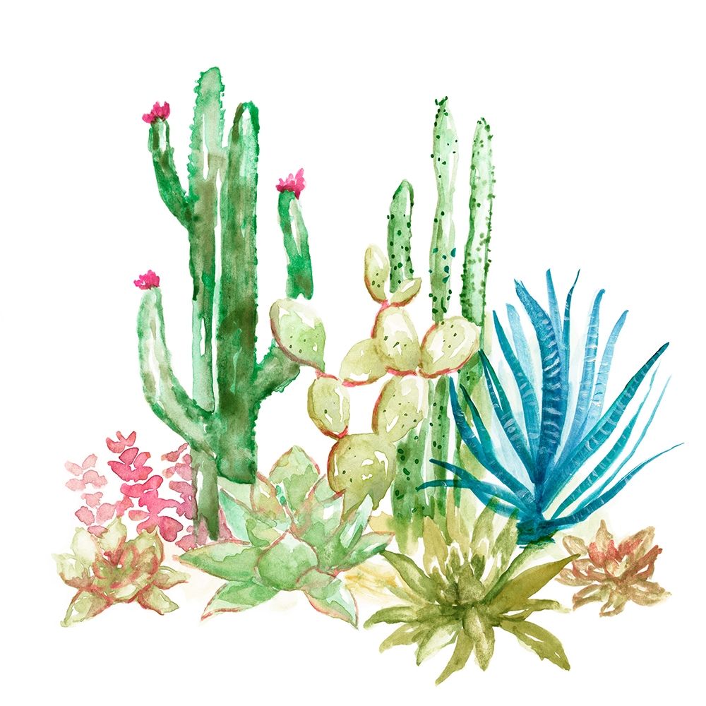 Cactus Vignette I art print by Nan for $57.95 CAD