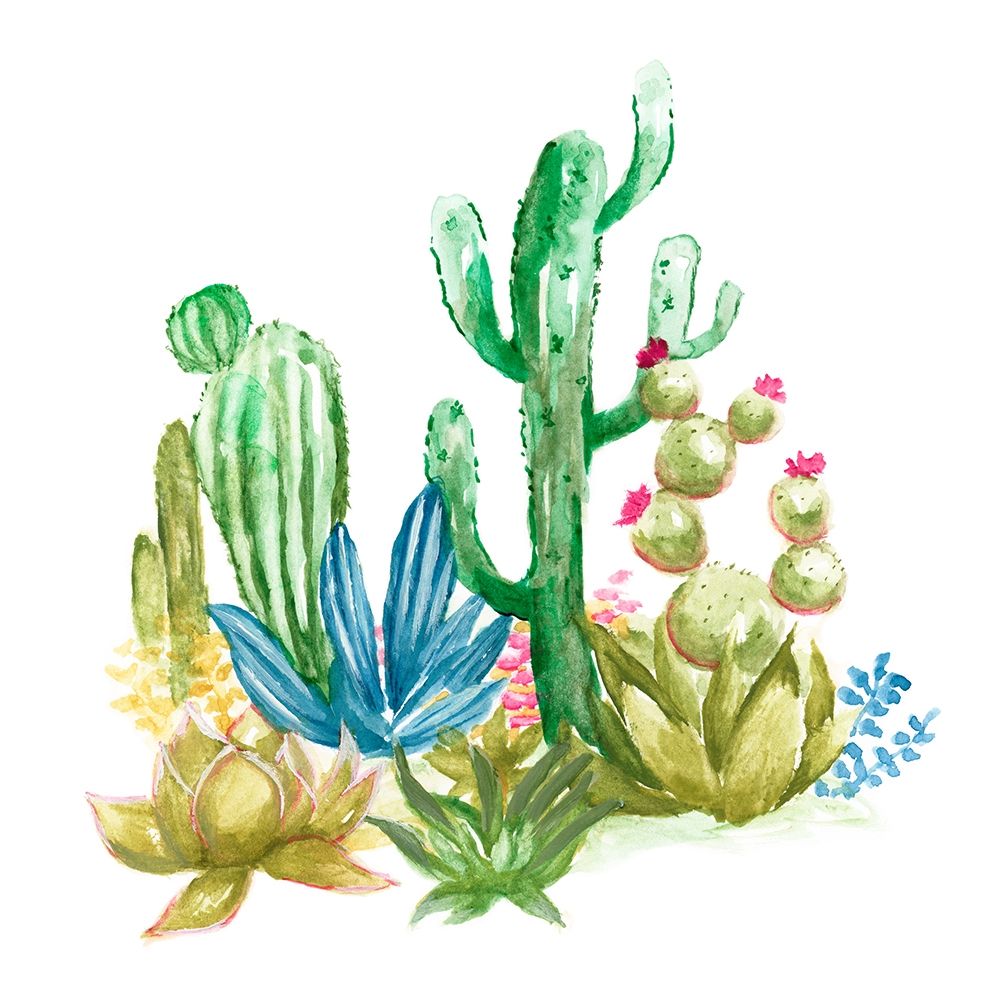 Cactus Vignette II art print by Nan for $57.95 CAD
