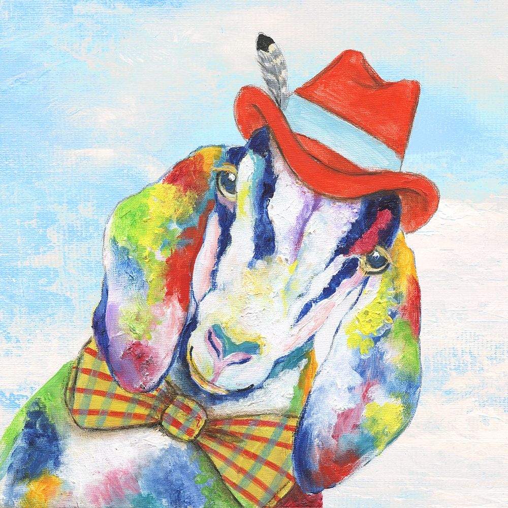 Groovy Goat and Sky art print by Tava Studios for $57.95 CAD