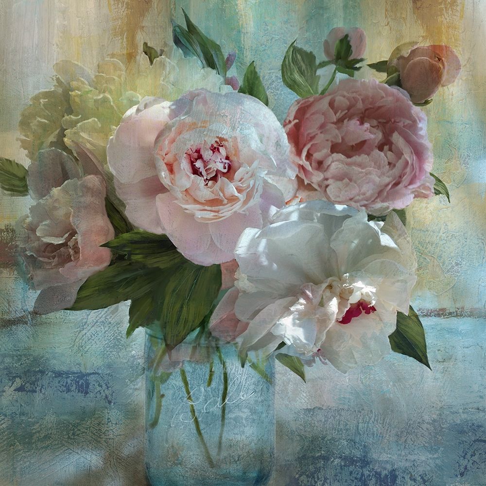 Peony Bouquet I art print by Nan for $57.95 CAD