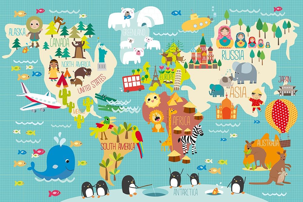Childrens World art print by Martina Hogan for $57.95 CAD