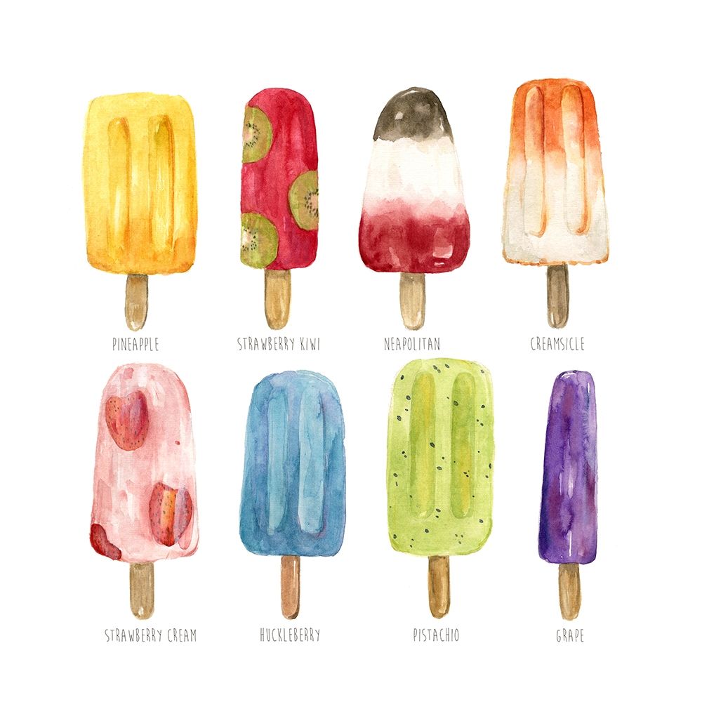Popsicles Come Chill art print by Carol Robinson for $57.95 CAD