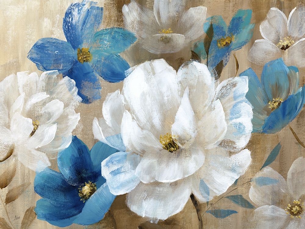 Transient Garden Blues art print by Nan for $57.95 CAD