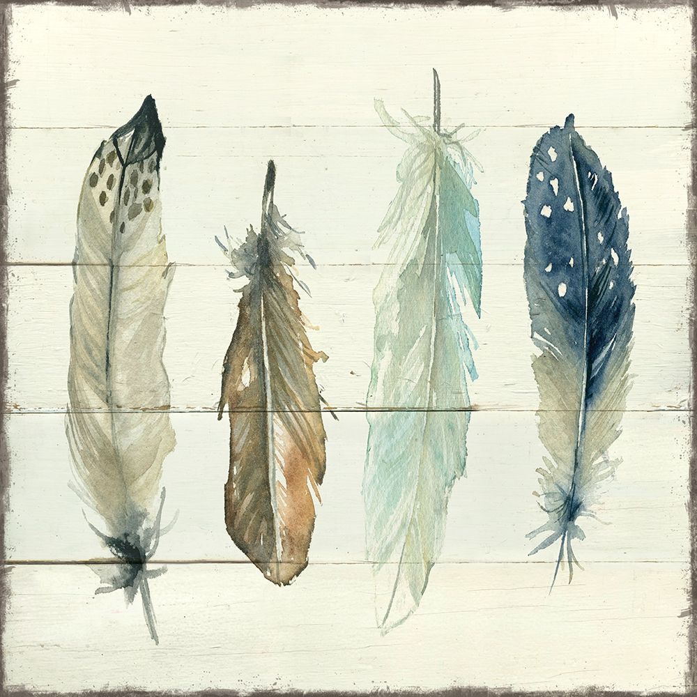 Shiplap Feathers II art print by Carol Robinson for $57.95 CAD