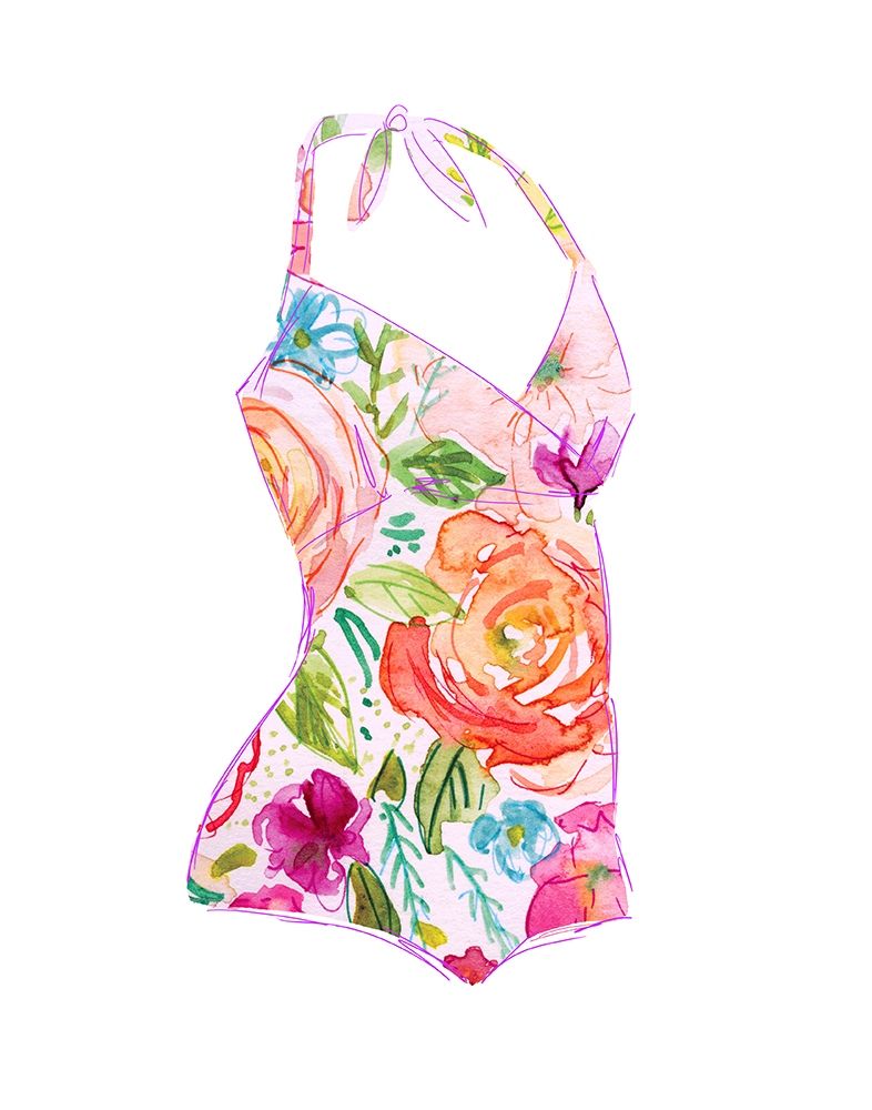 Tropical Swimwear I art print by Carol Robinson for $57.95 CAD