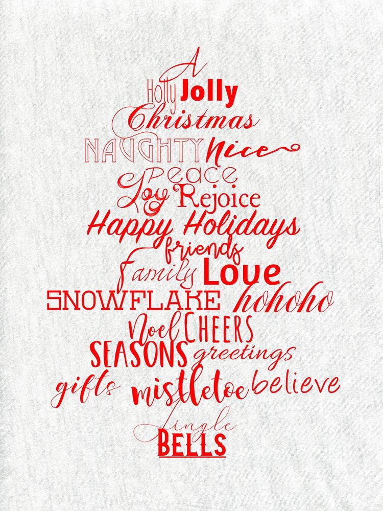 Christmas Type Trees art print by Daniela Santiago for $57.95 CAD