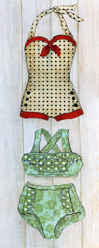 Vintage Bathing Suit - Detail II art print by Tava Studios for $57.95 CAD