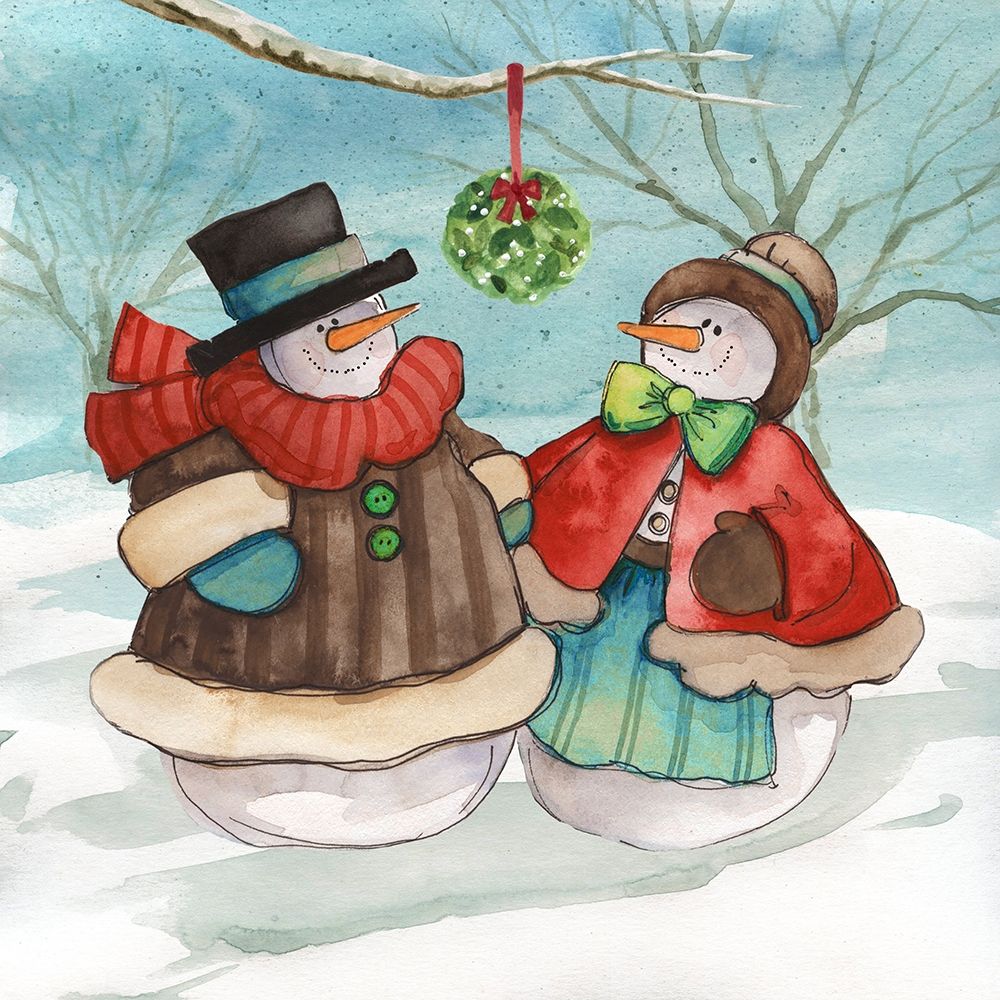 Mistletoe Couple art print by Carol Robinson for $57.95 CAD