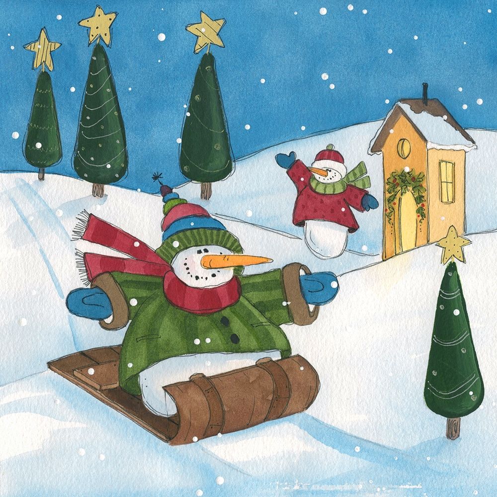 Snowman Fun II art print by Carol Robinson for $57.95 CAD
