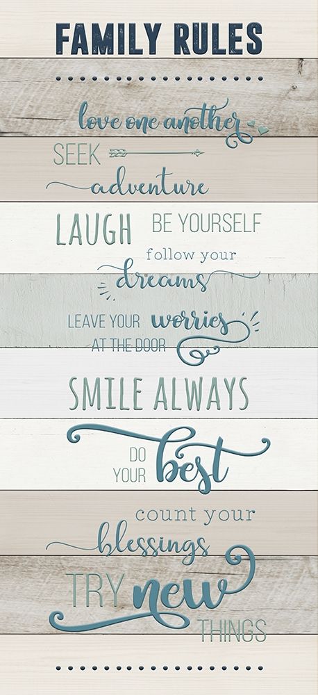 Family Rules art print by CAD Designs for $57.95 CAD