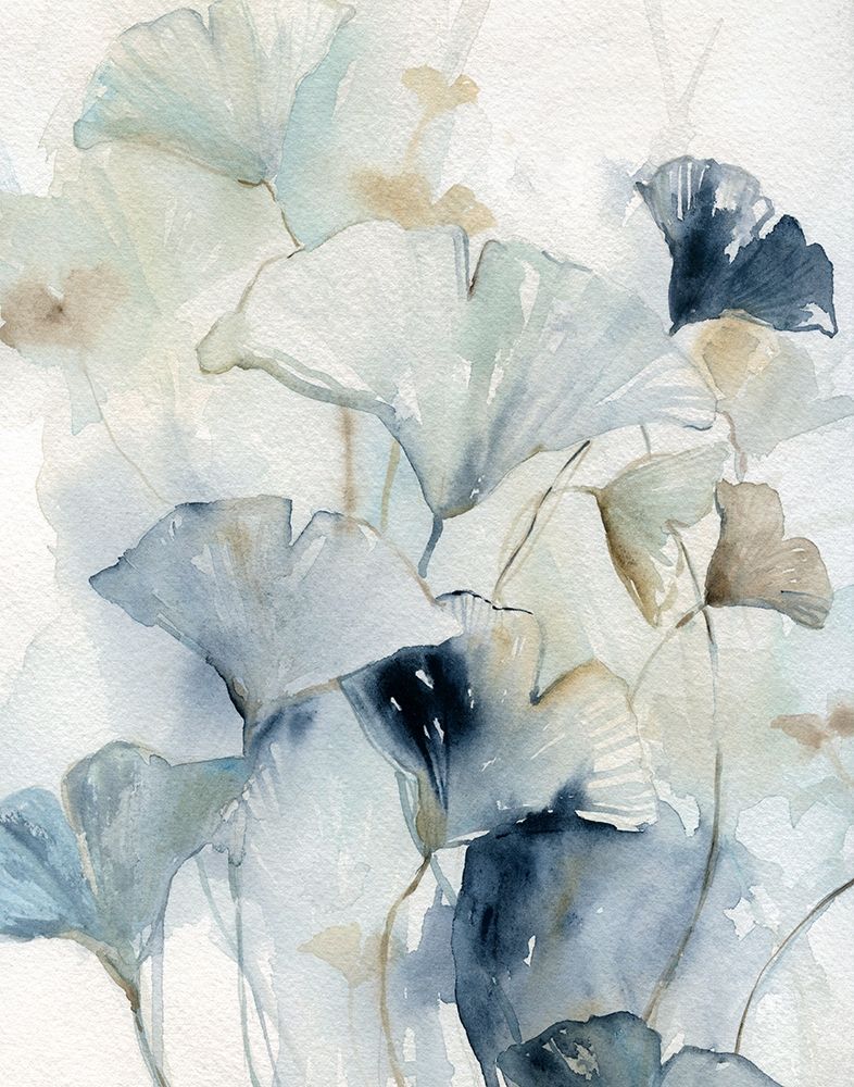Indigo Ginkgo I art print by Carol Robinson for $57.95 CAD