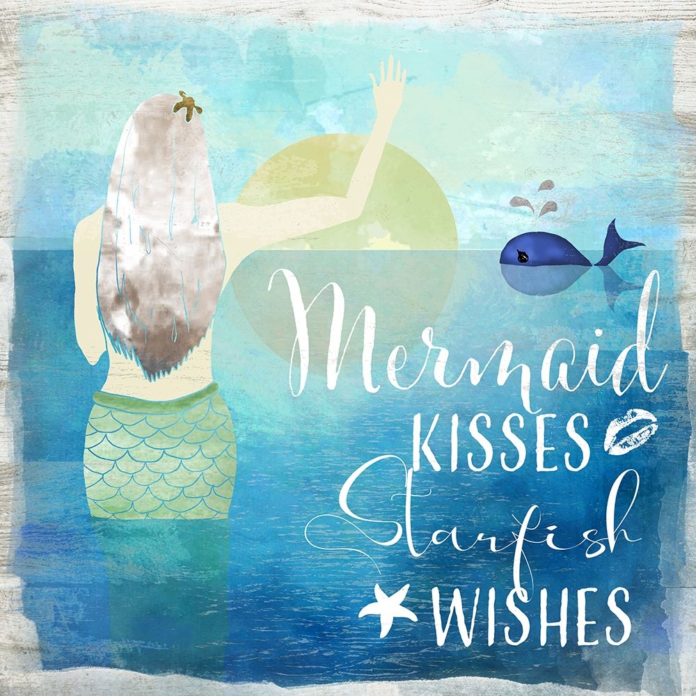 Mermaid Kisses art print by Daniela Santiago for $57.95 CAD