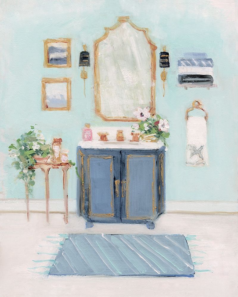 Blue Bath II art print by Sally Swatland for $57.95 CAD