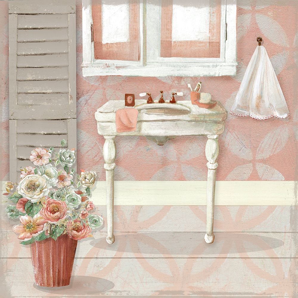 Blushing Bath Sink I art print by Carol Robinson for $57.95 CAD
