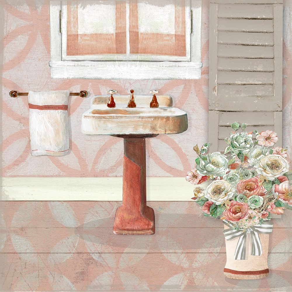 Blushing Bath Sink II art print by Carol Robinson for $57.95 CAD