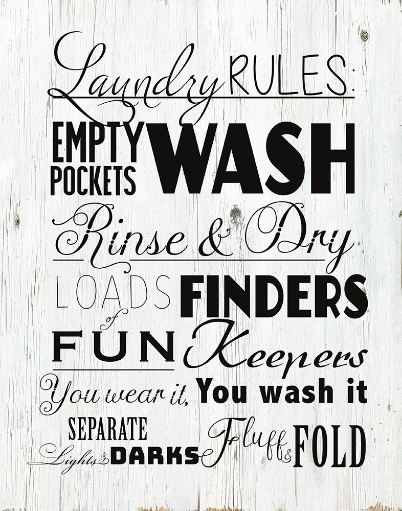 Laundry Rules art print by Daniela Santiago for $57.95 CAD