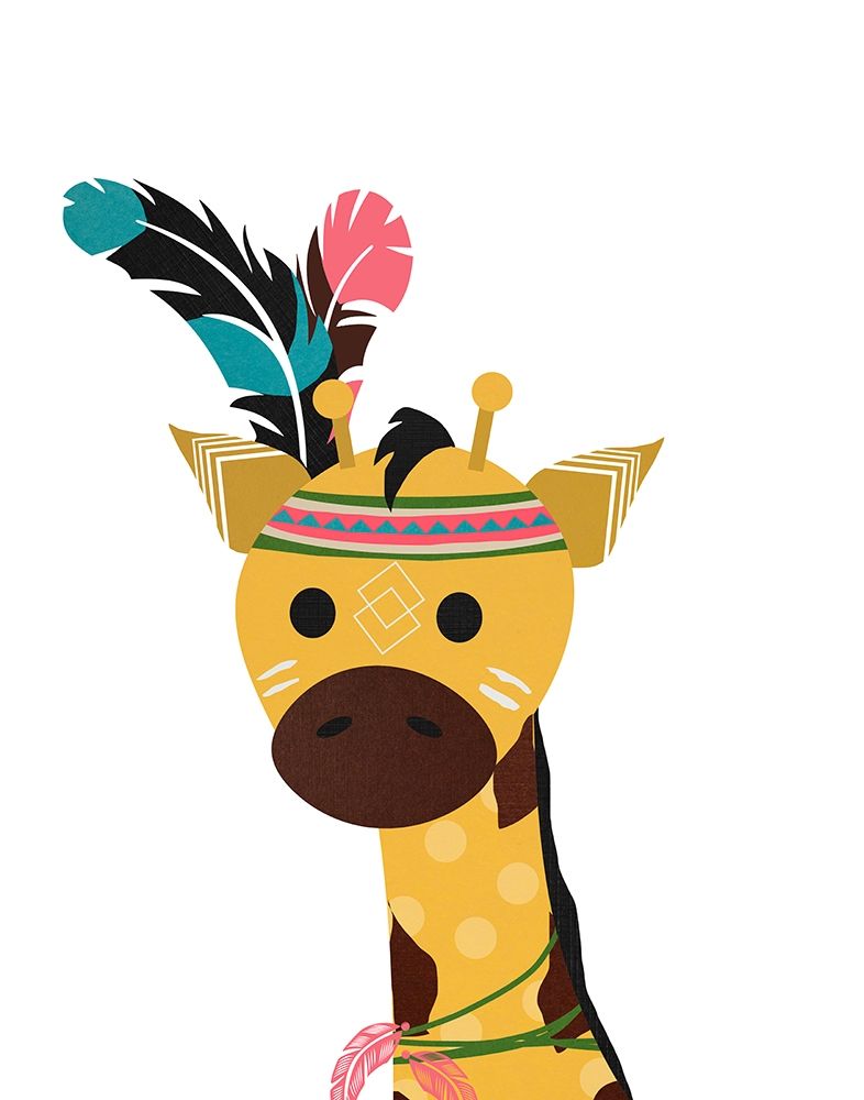 Boho Giraffe art print by Daniela Santiago for $57.95 CAD