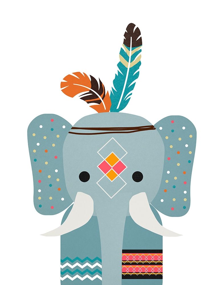 Boho Elephant art print by Daniela Santiago for $57.95 CAD