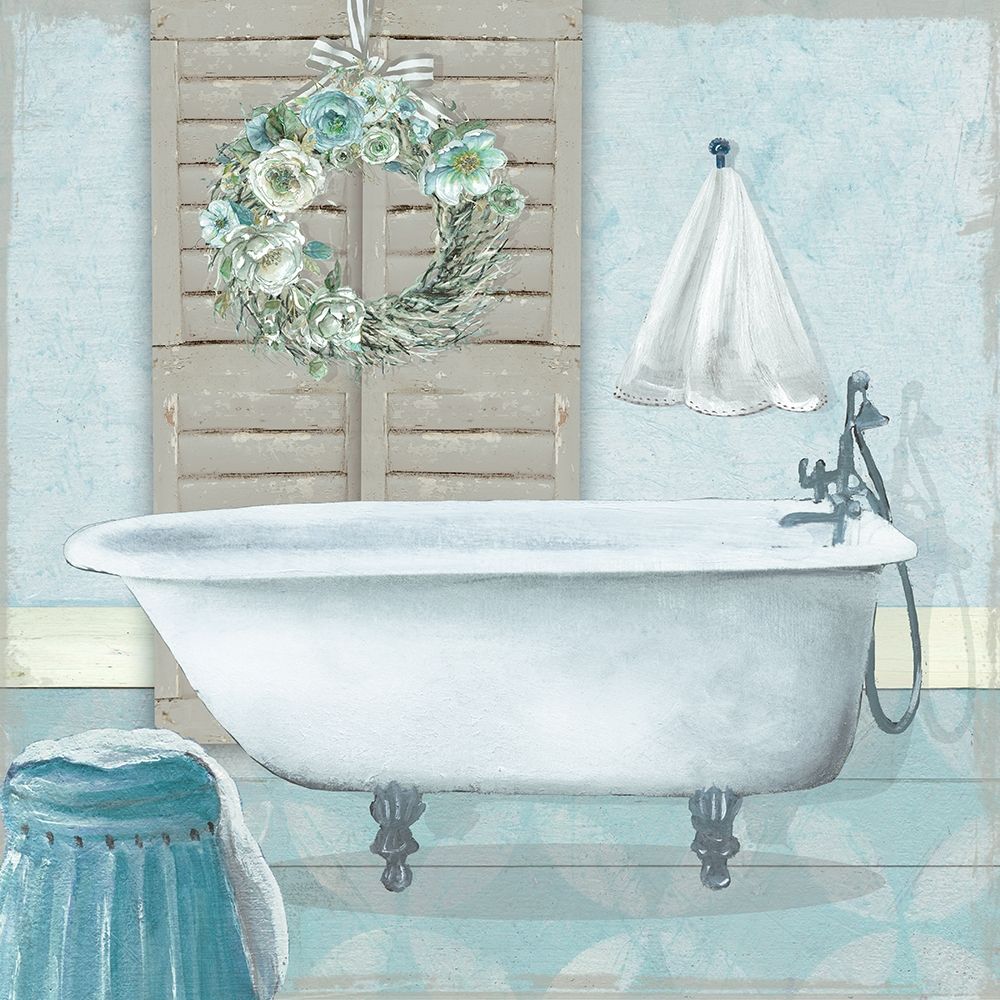 Teal Bath II art print by Carol Robinson for $57.95 CAD