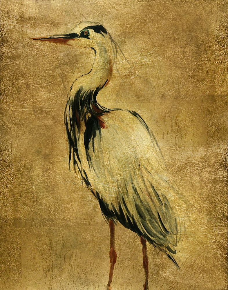 Gold Crane at Dusk II art print by Carol Robinson for $57.95 CAD