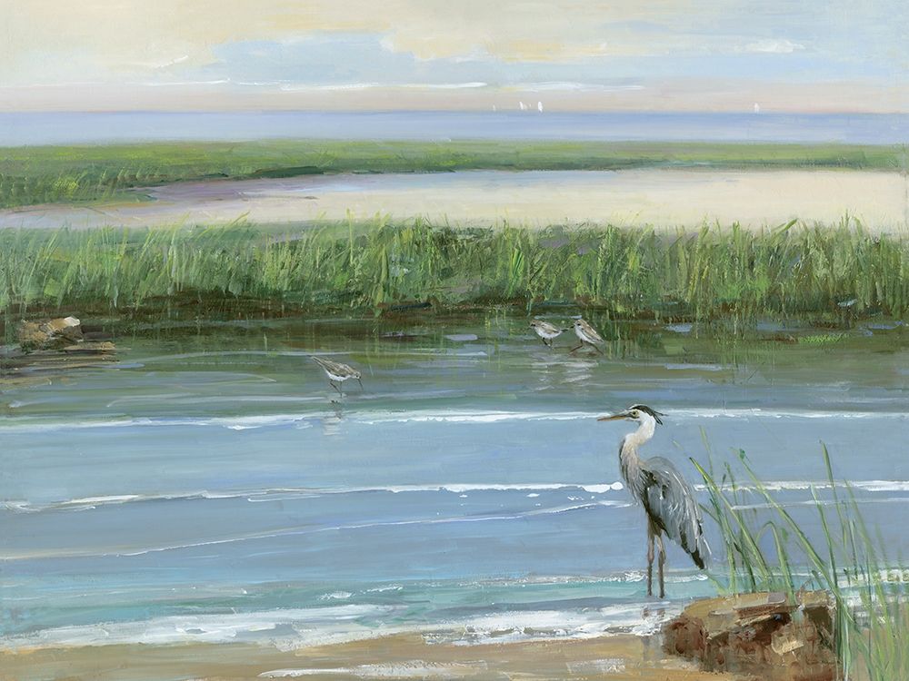 Wading at Dusk art print by Sally Swatland for $57.95 CAD