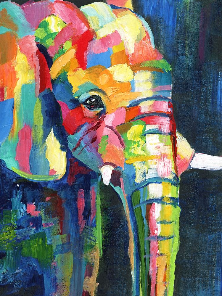 Vibrant Elephant art print by Nan for $57.95 CAD