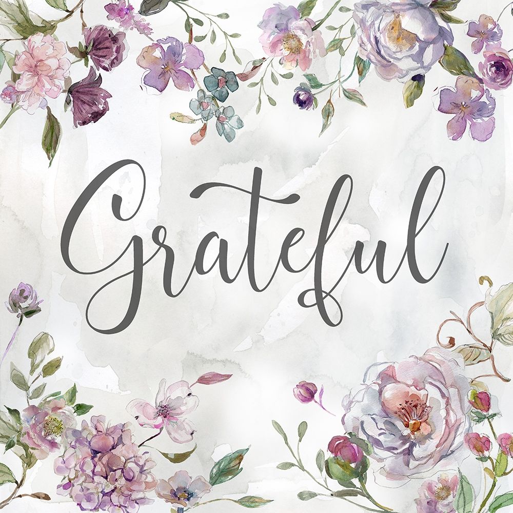 Cottage Floral Grateful art print by Carol Robinson for $57.95 CAD