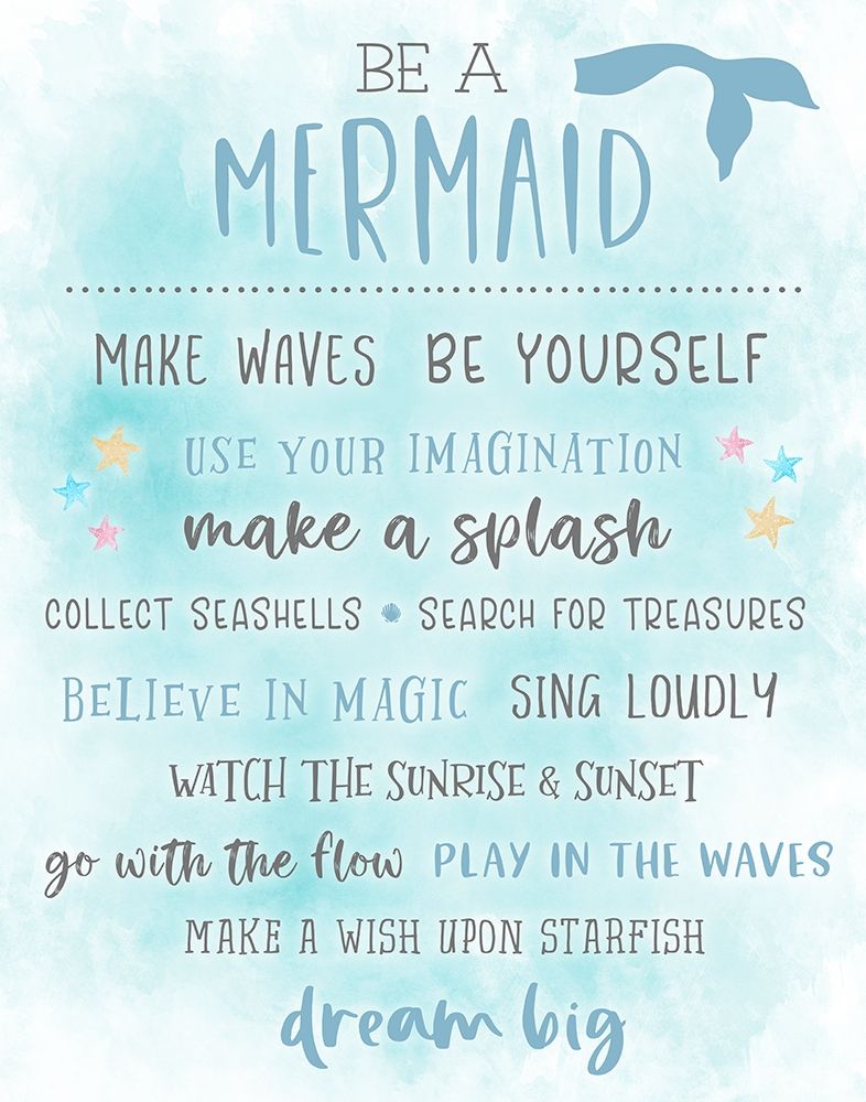 Be a Mermaid art print by Natalie Carpentieri for $57.95 CAD