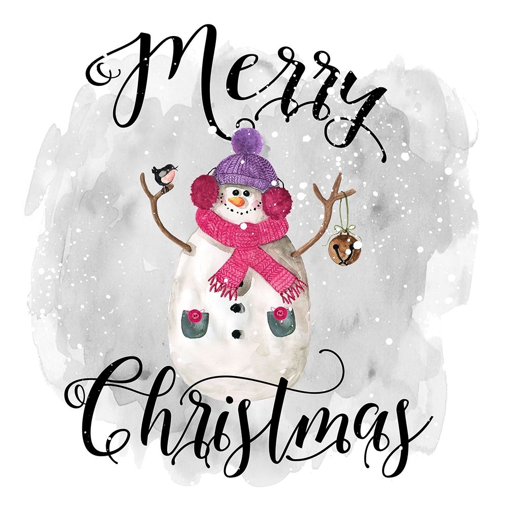 Snowman Merry Christmas art print by Carol Robinson for $57.95 CAD