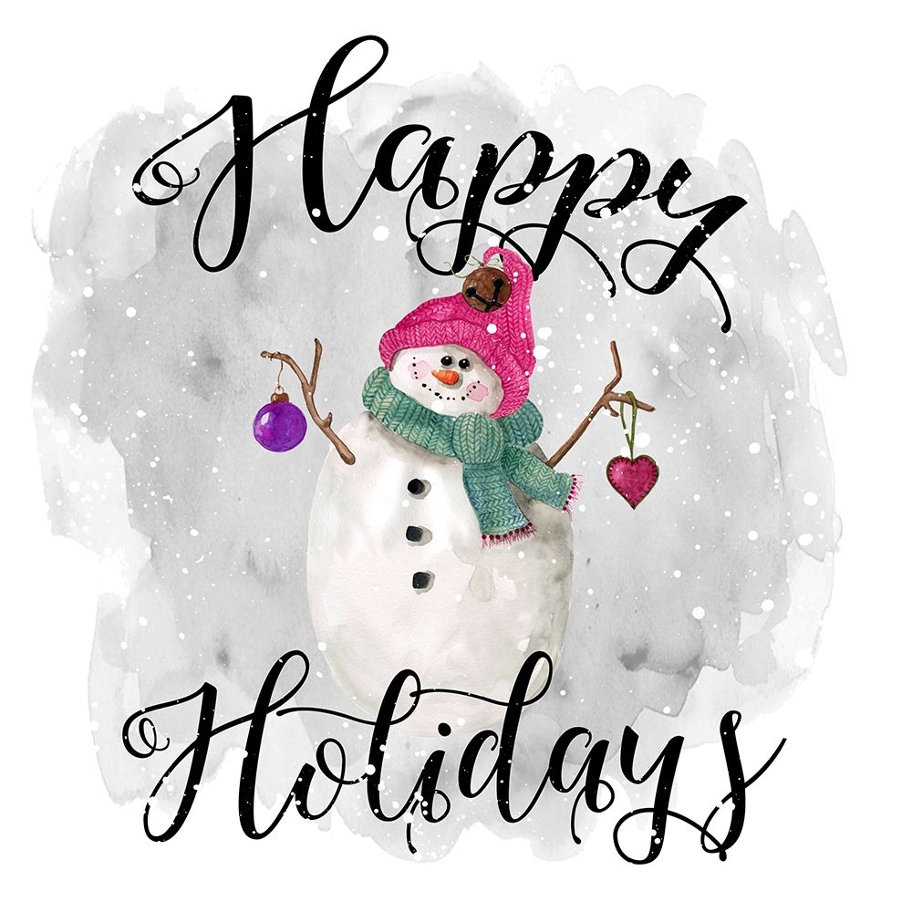 Snowman Happy Holidays art print by Carol Robinson for $57.95 CAD