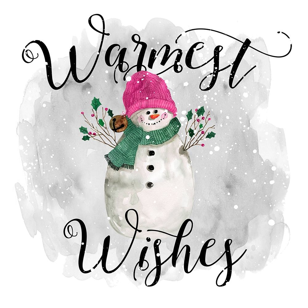 Snowman Warmest Wishes art print by Carol Robinson for $57.95 CAD