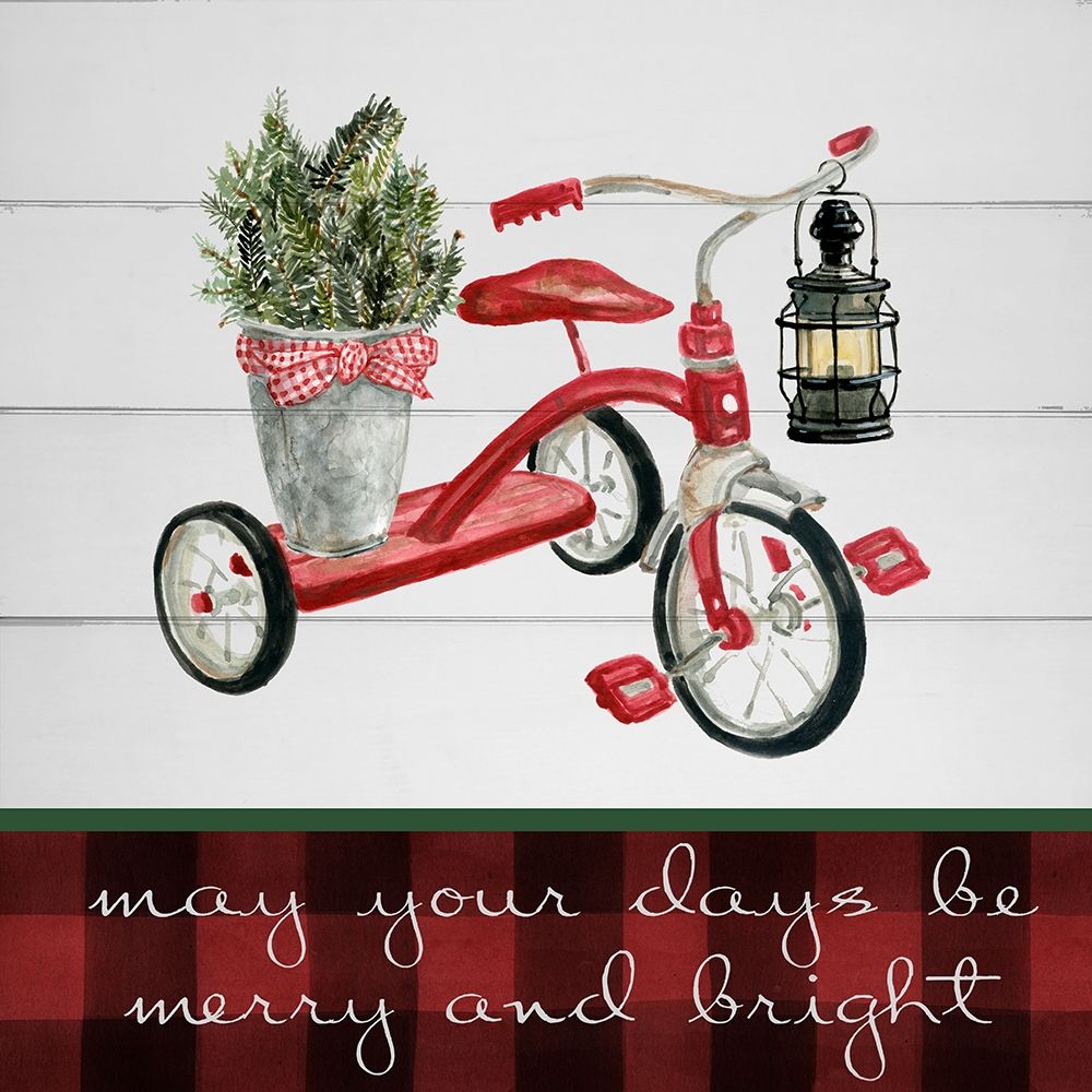 Christmas Tricycle art print by Carol Robinson for $57.95 CAD