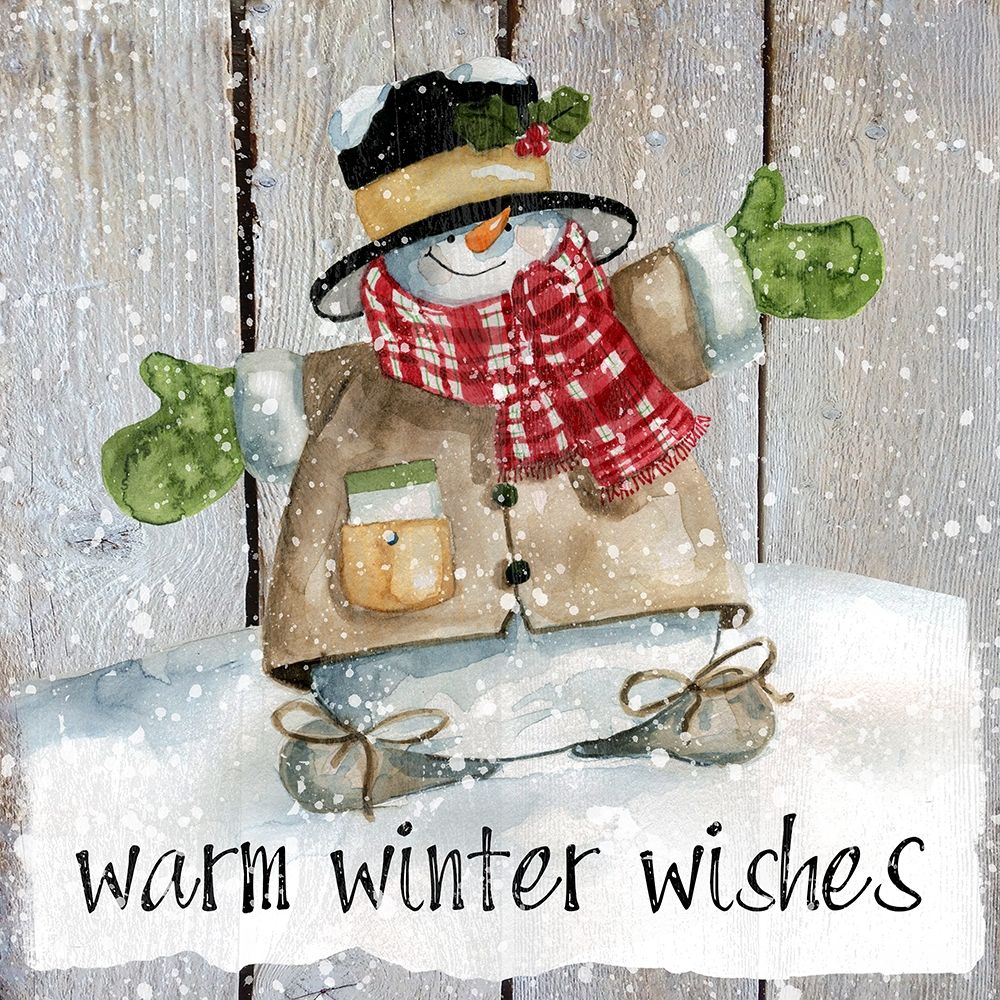Winter Wishes Snowman art print by Carol Robinson for $57.95 CAD