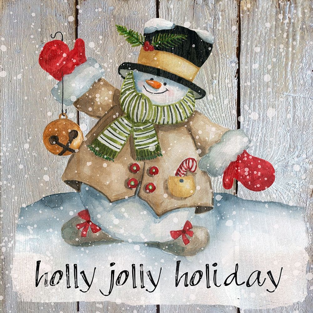 Holly Jolly Snowman art print by Carol Robinson for $57.95 CAD