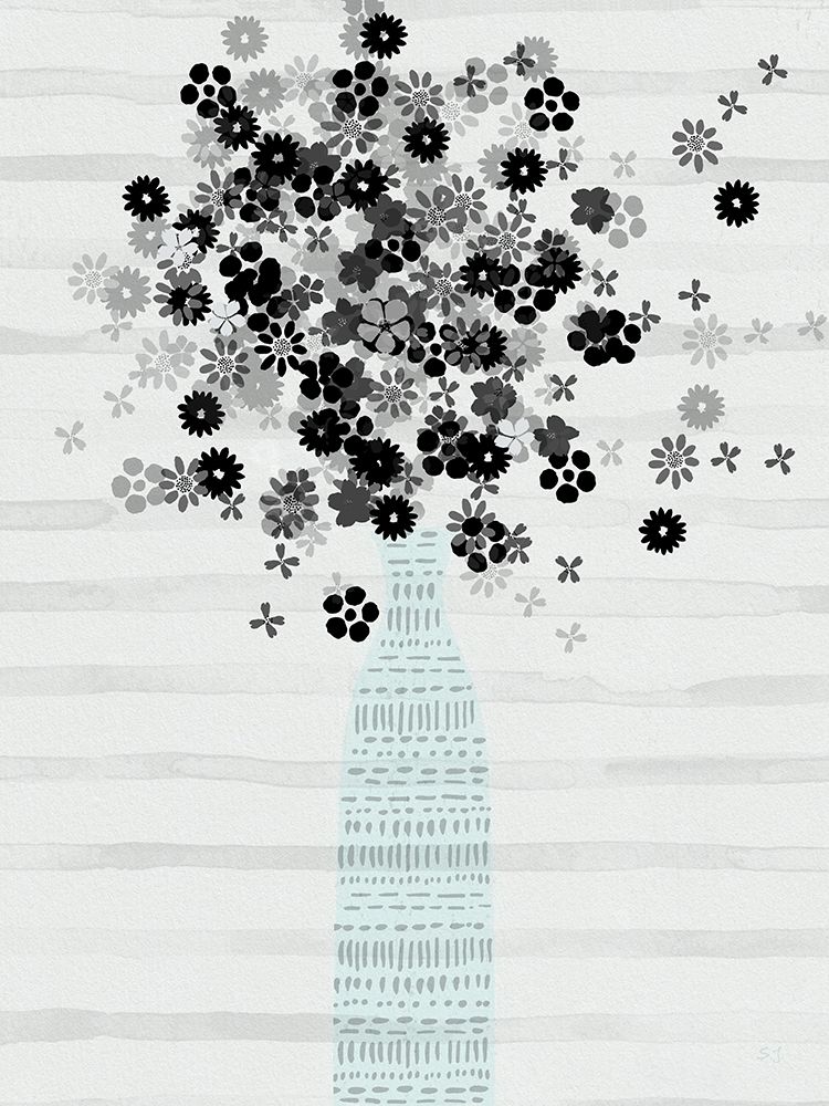 Bouquet of Black and White art print by Susan Jill for $57.95 CAD