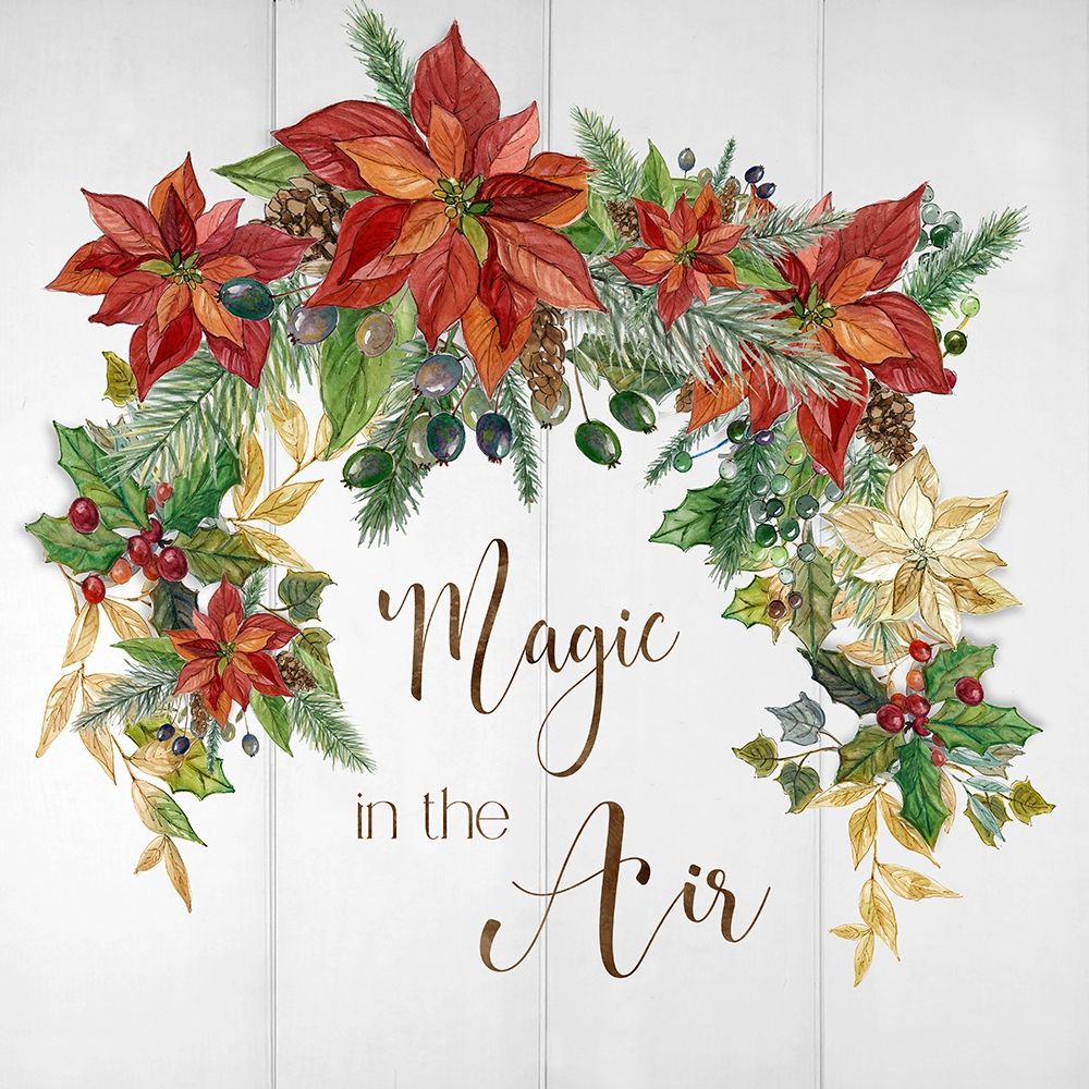 Poinsettia Magic art print by Carol Robinson for $57.95 CAD