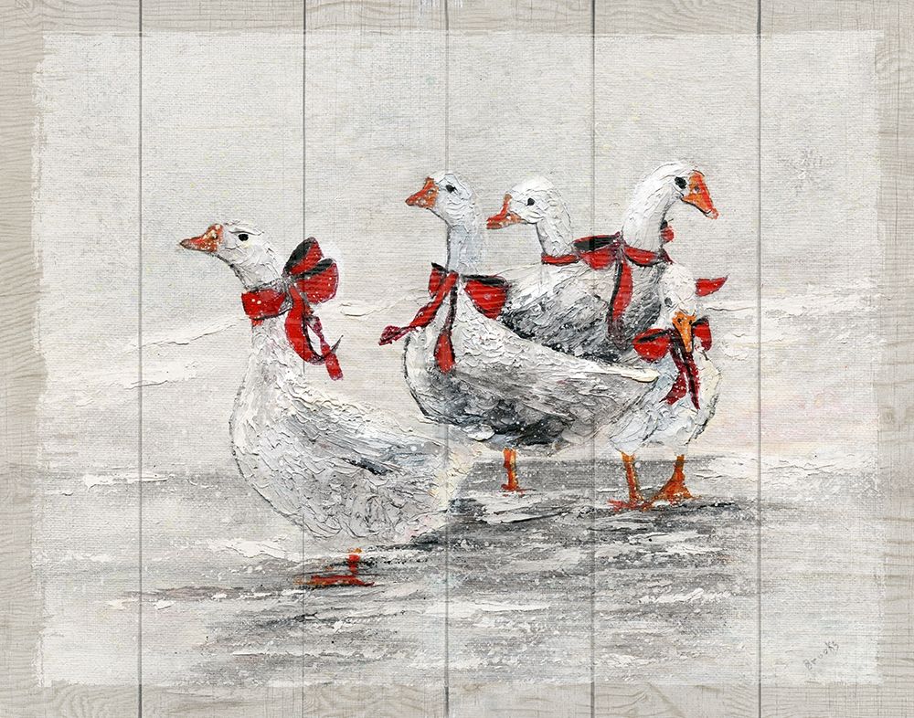 Christmas Geese art print by Donna Brooks for $57.95 CAD