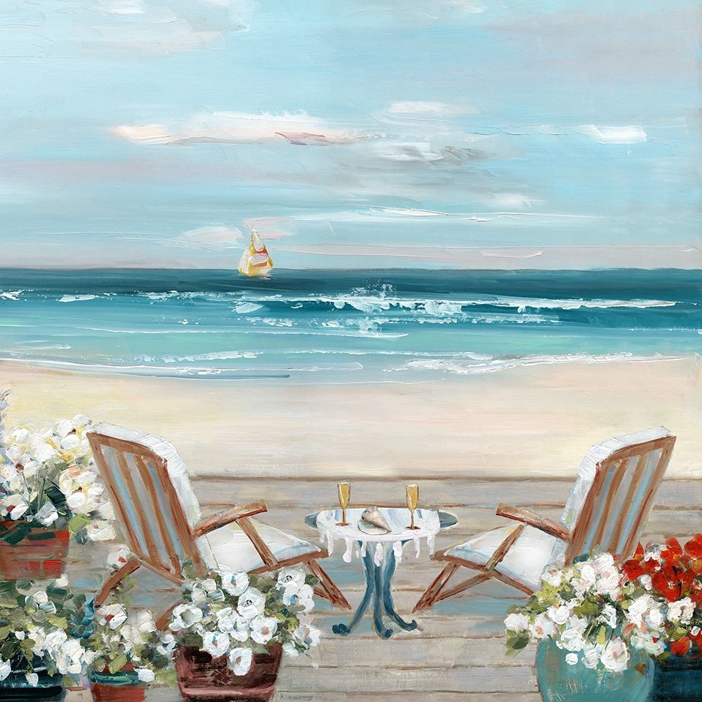 Beach Bistro art print by Sally Swatland for $57.95 CAD