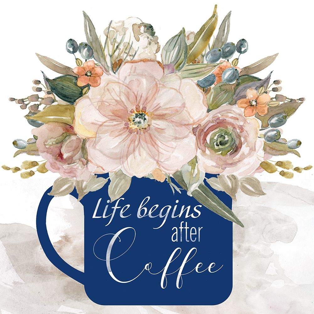 Life Begins After Coffee art print by Carol Robinson for $57.95 CAD