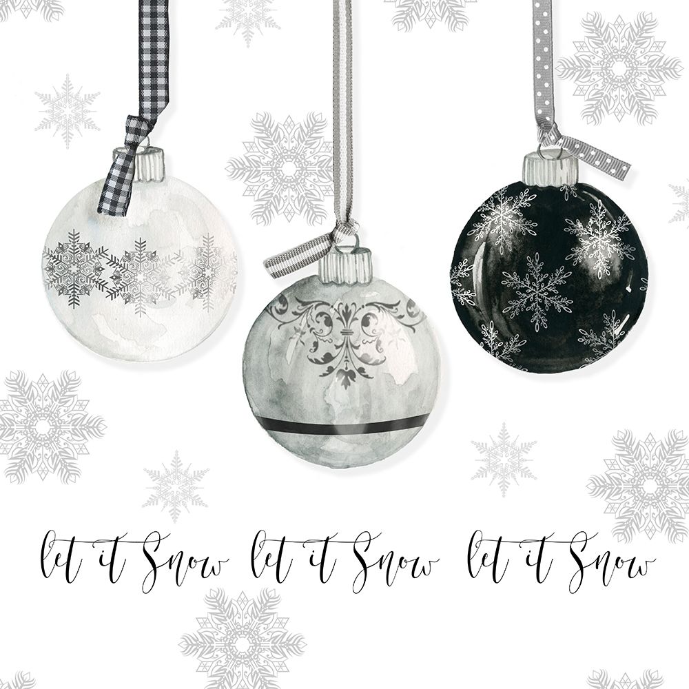 Let it Snow Ornaments art print by Carol Robinson for $57.95 CAD