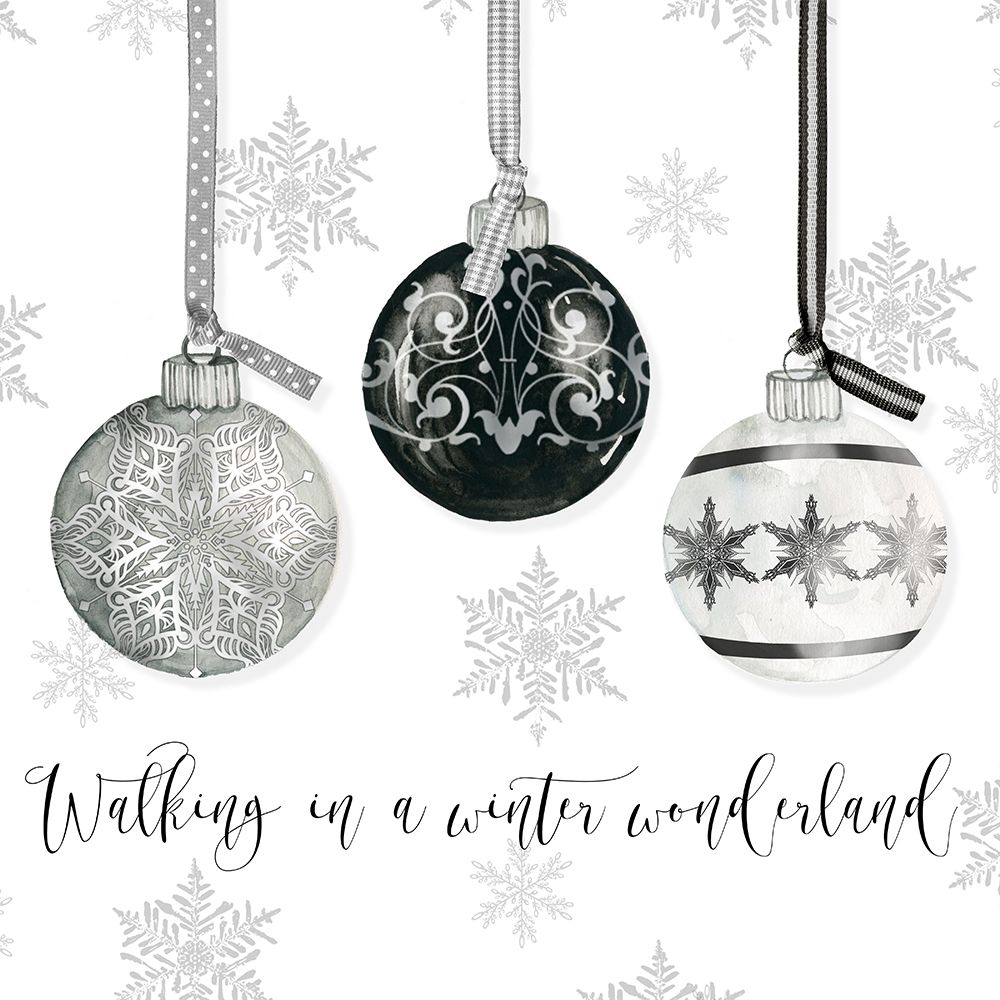 Walking in a Winter Wonderland Ornaments art print by Carol Robinson for $57.95 CAD