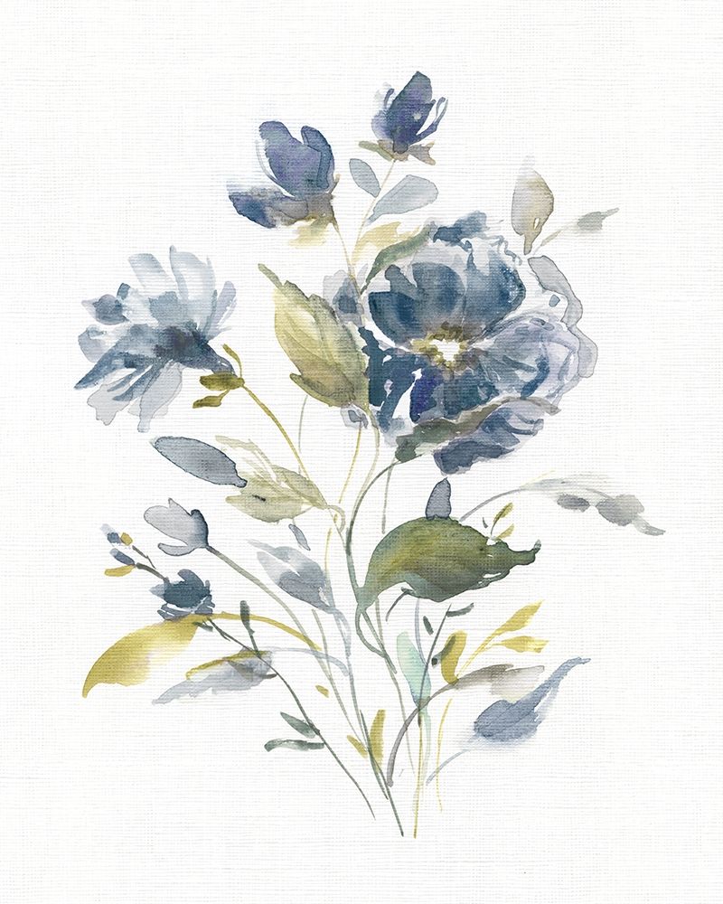 Linen Botanical Navy I art print by Carol Robinson for $57.95 CAD