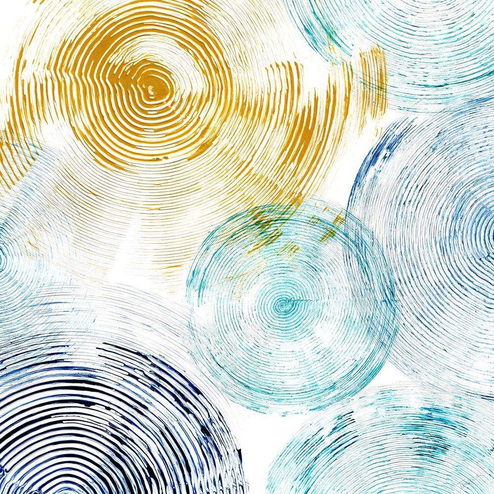 Circle Honey Blues II art print by Katrina Craven for $57.95 CAD