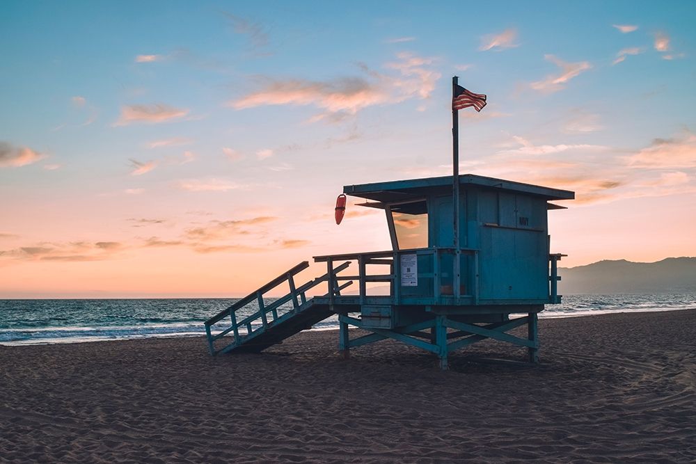 Santa Monica Lifeguard art print by Natalie Carpentieri for $57.95 CAD