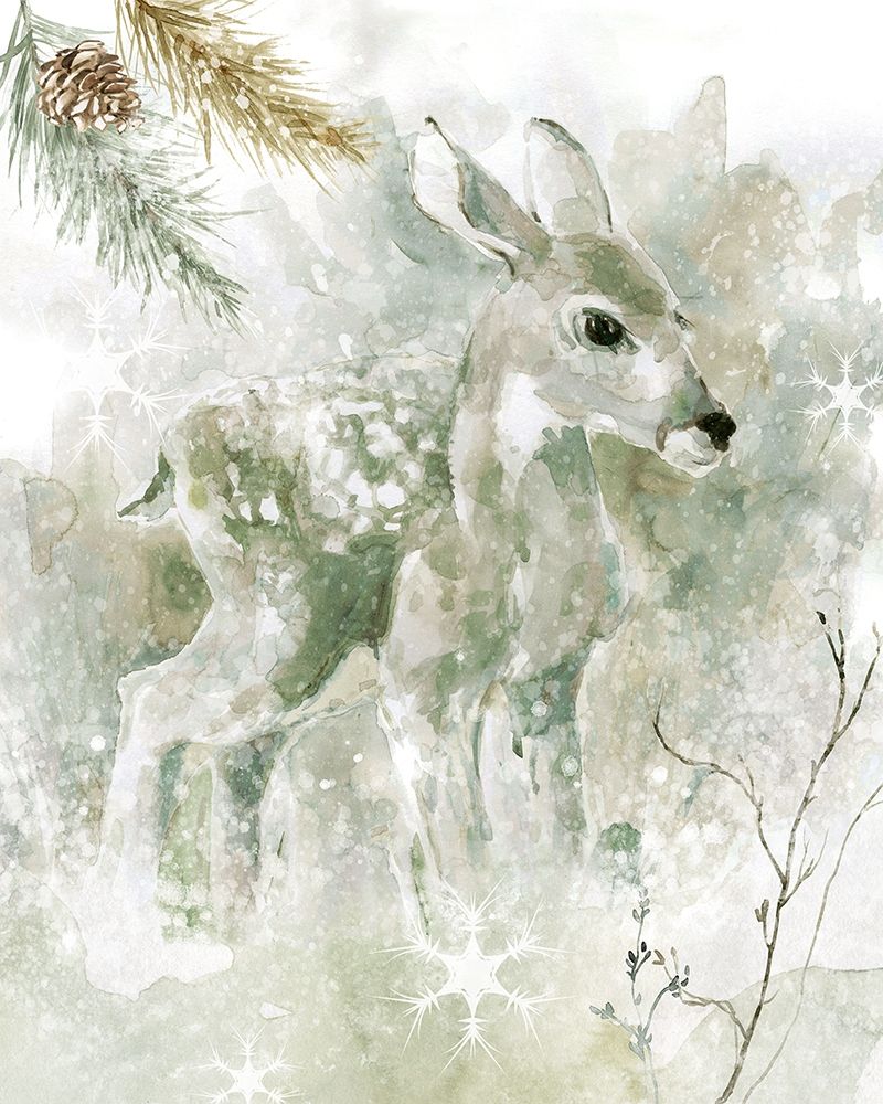 Winter Lodge Fawn art print by Carol Robinson for $57.95 CAD