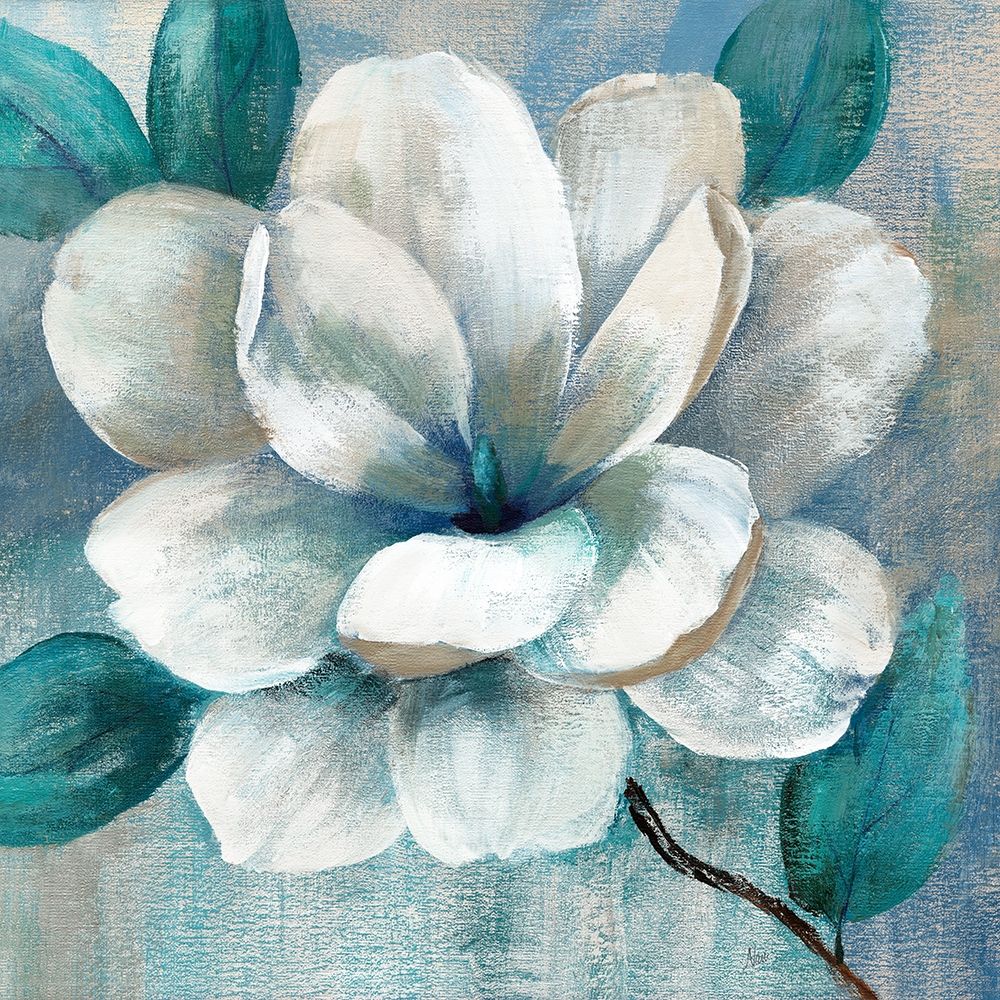 Teal Magnolia II art print by Nan for $57.95 CAD