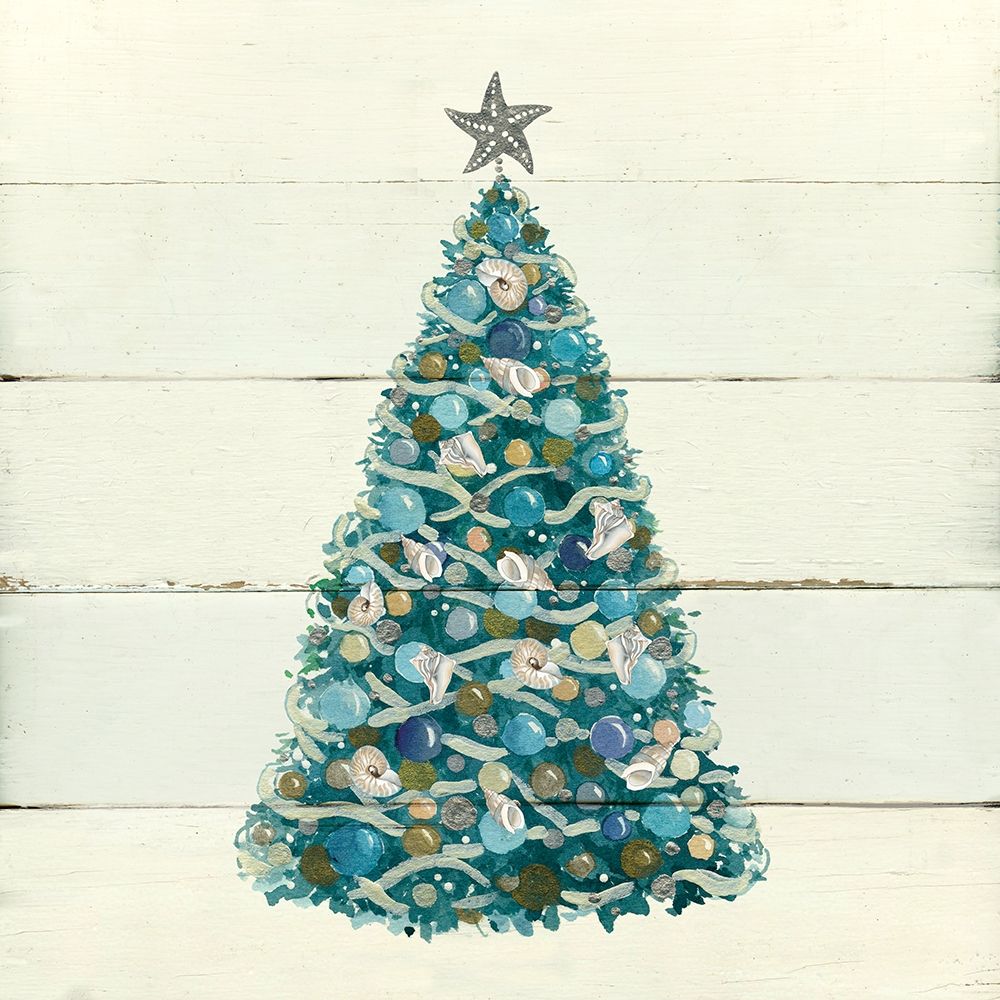 Christmas Shell Tree art print by Carol Robinson for $57.95 CAD
