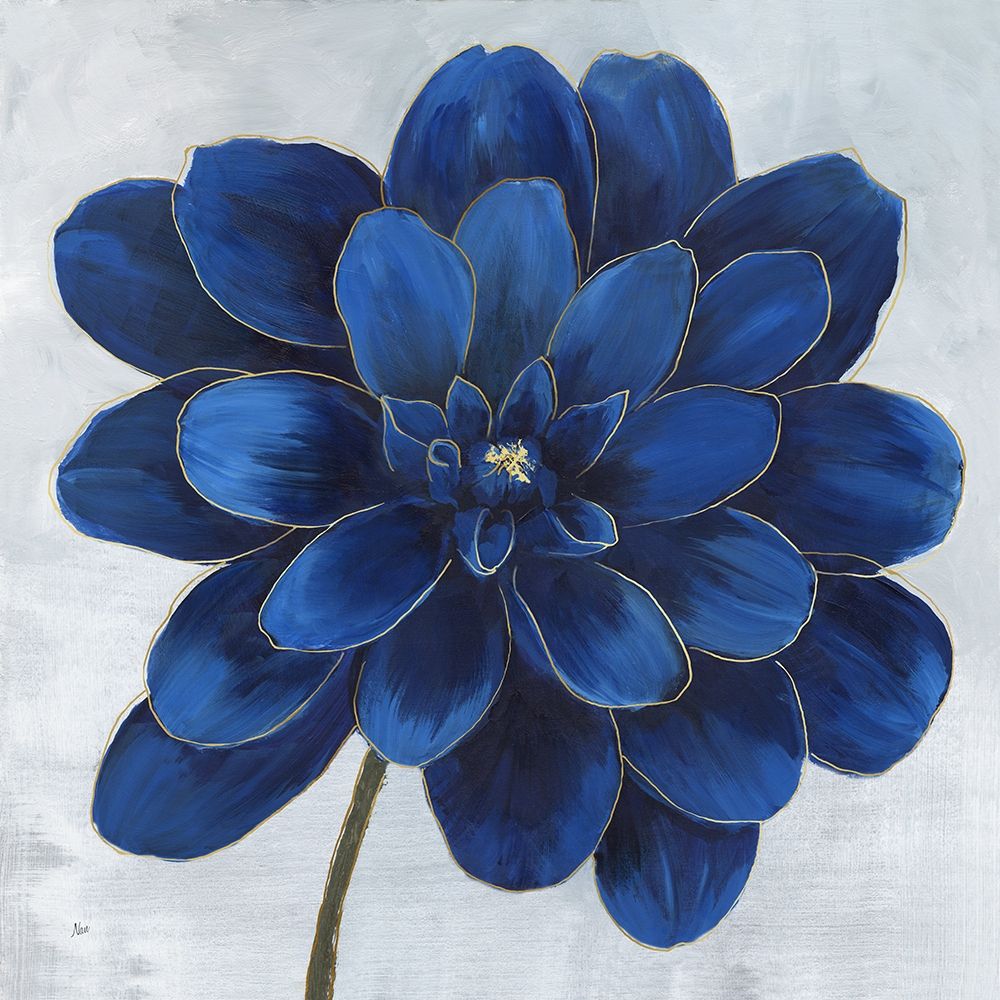 Indigo Dahlia art print by Nan for $57.95 CAD