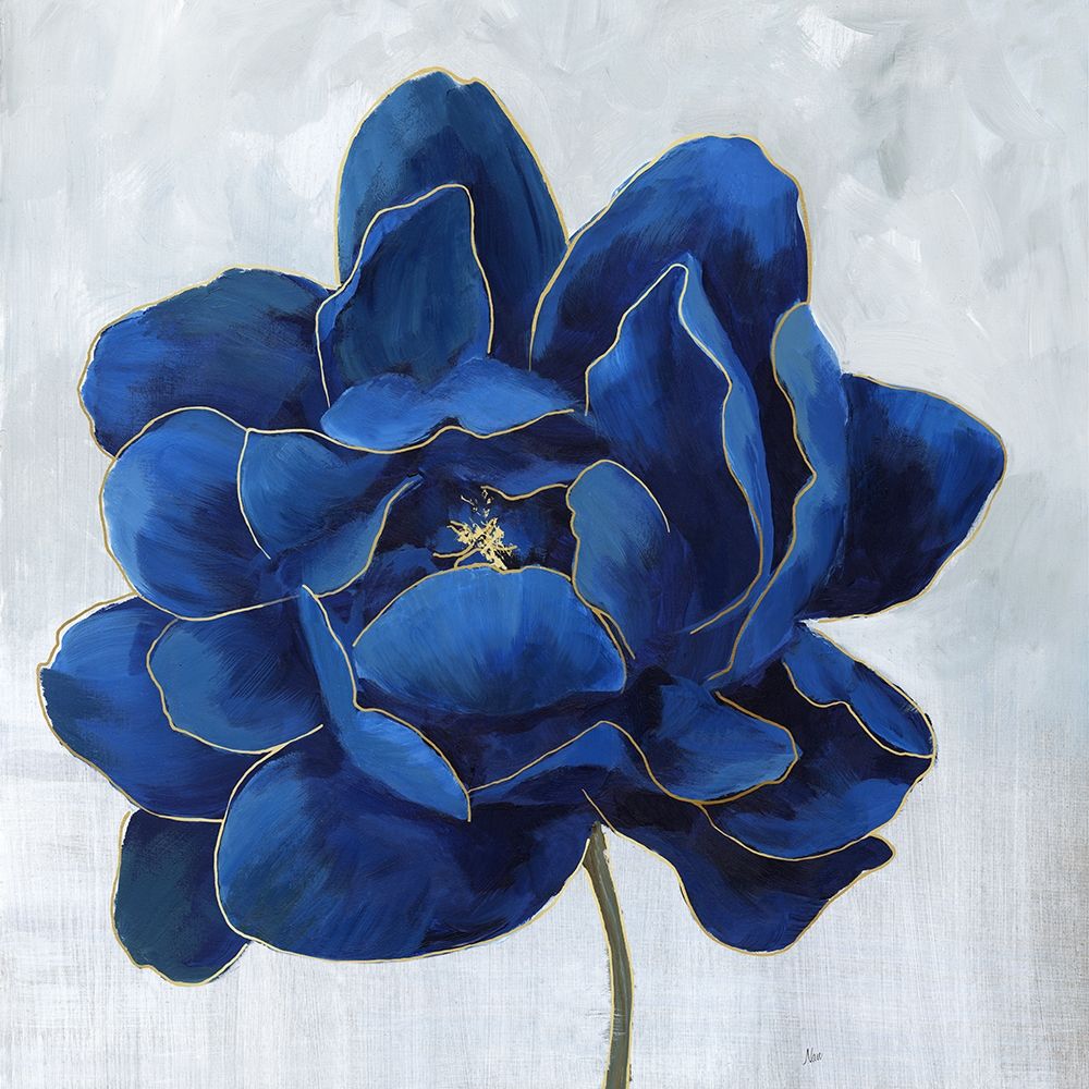 Indigo Peony art print by Nan for $57.95 CAD