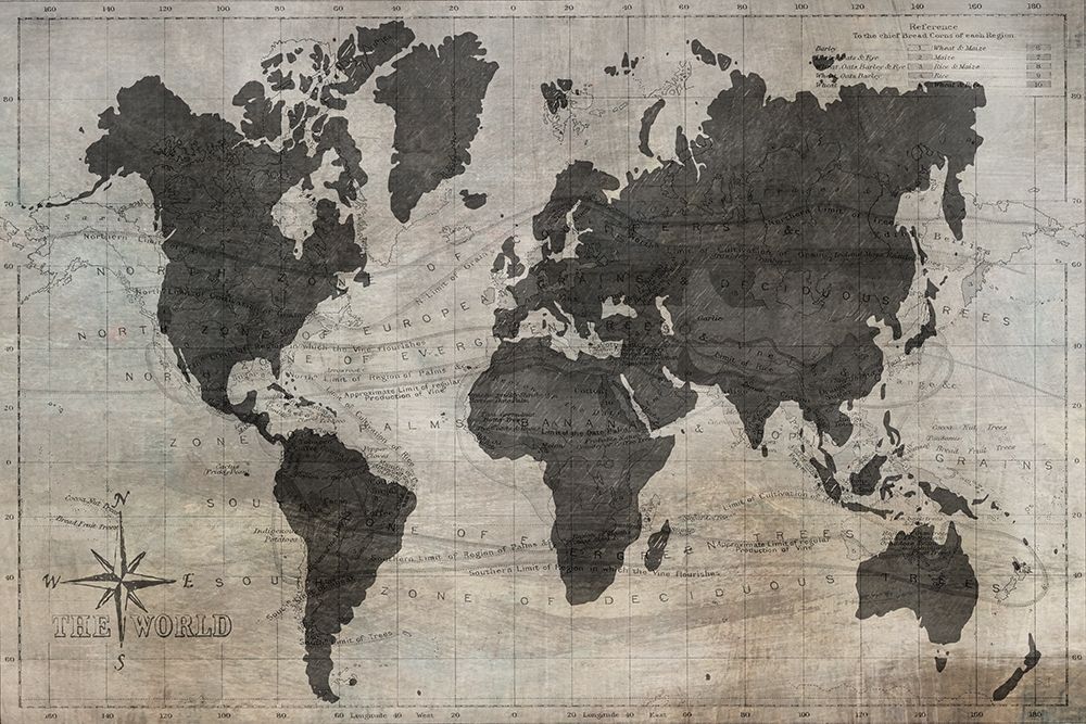 World Map art print by Susan Jill for $57.95 CAD